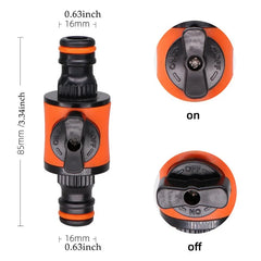 /2PCS Equal Garden Hose Shut Off Valve Fitting Plastic Tubing Tap Adapter Quick Joint alternate view