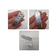 Mini USB LED Book Light | RGB Ultra Bright Reading Lamp with 3 Brightness Levels close-up view