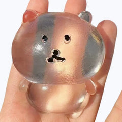 Self-Deprecating Bear Squeeze Toy | Kawaii Fidget Stress Relief Gift close-up view