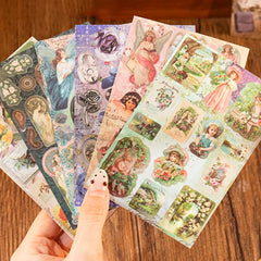 Mr. Paper 30pcs Vintage Sticker Book | Old-Timey Amusement Park Retro Decal Collectio alternate view