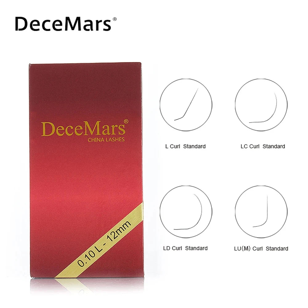 DeceMars L Shaped Mink Eyelash Extensions | Professional Grafting Lashes 8-15mm