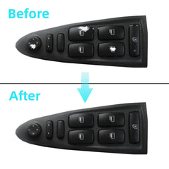 Fiat Croma 05-11 Button Repair Sticker Black Vinyl close-up view