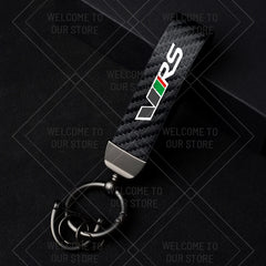 Skoda VRS Carbon Fiber Keychain | Car Emblem Key Ring for Citigo Kodiaq Yeti Rapid Fa alternate view