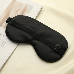 Imitated Silk Sleeping Eye Mask with Crane Print | Adjustable Blindfold for Travel and close-up view
