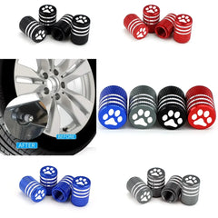 Bear's Paw Tire Stem Valve Caps, Aluminum Alloy, Set of 4 close-up view