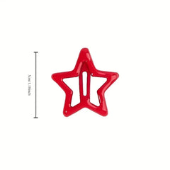 10/30/50pcs Colorful Star BB Hair Clips Girls Y2K Cute Star Barrettes Women Simple Met close-up view