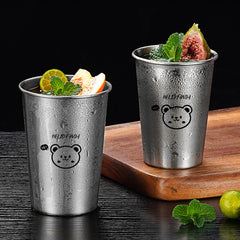 WORTHBUY 304 Stainless Steel Cup Stackable Metal Tumbler Cups Portable Durable Drinking Cup Beer Cup