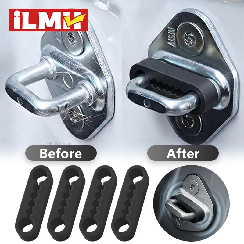 Silicone Car Door Latch Cover Pad Anti Vibration Anti Scratch