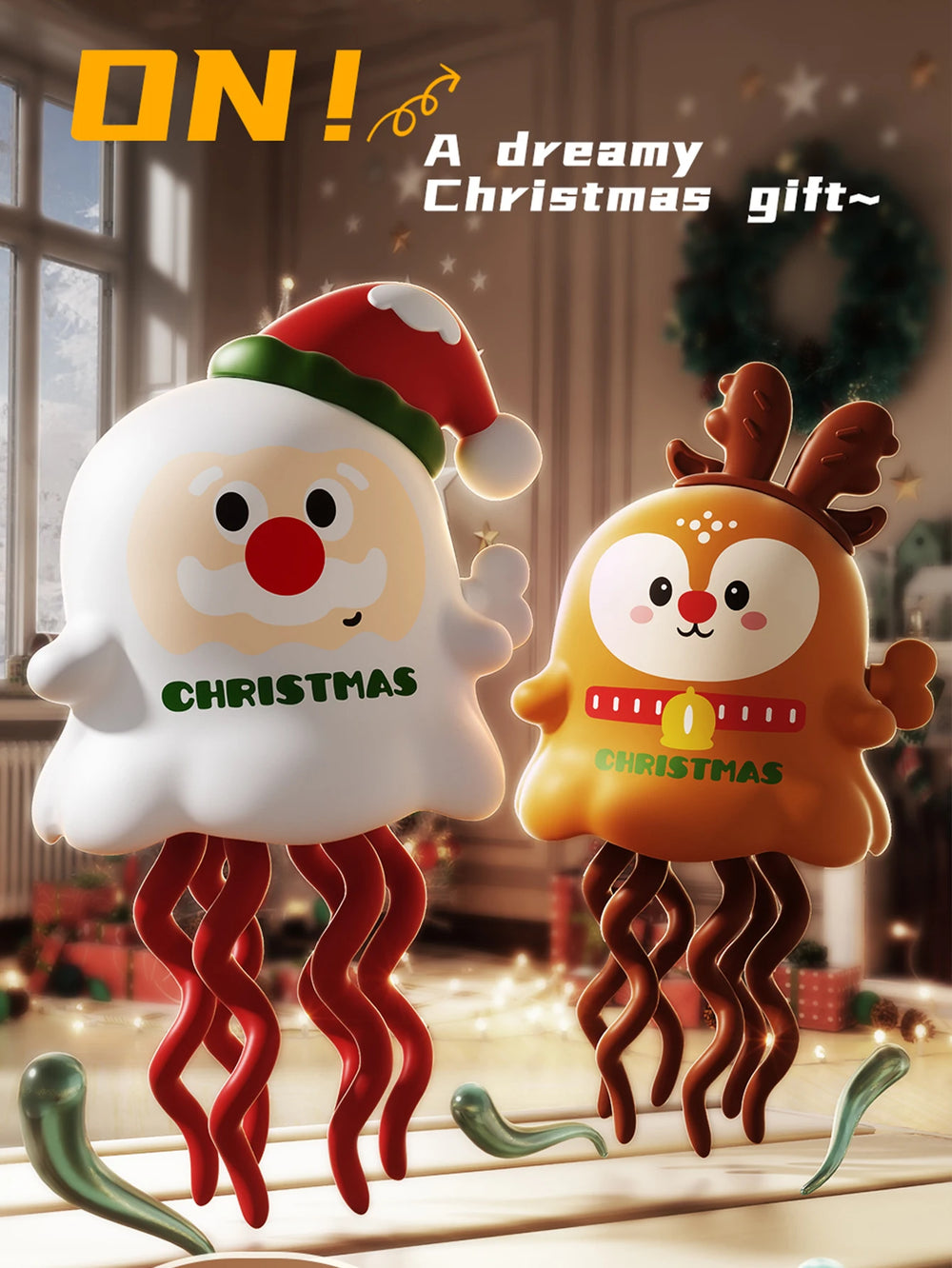 1PCS Magical Dancing Christmas Snow Treasure or Elk Christmas Party Decoration Gift Children's Danci