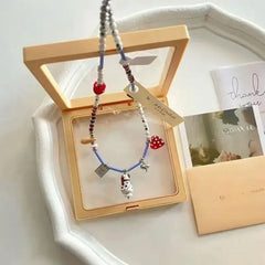 Personalized Dalmatian Pendant Necklace | Custom Beaded Jewelry Gift alternate view