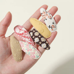 1 Set Printed Fabric Hair Clips Sweet Handmade BB Hair Clips Baby Girl Bangs Fixed Edge Clips Children's Hair Accessories Gifts