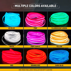 Car Interior EL Wire Neon Strips | Flexible LED Atmosphere Lamp detail view