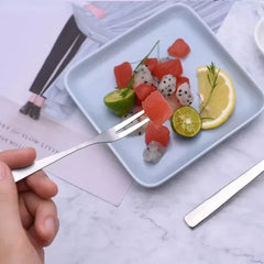 20 Piece Stainless Steel Snail Fork Set | Two Tine Fruit Dessert Fork for Parties close-up view