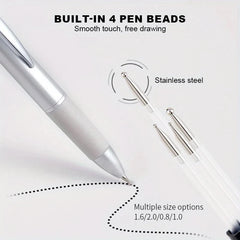 New 5 in 1 Nail Dotting Pen Nail Art Dotting Tools Nail Design Art Tip Dot Paint Manic close-up view