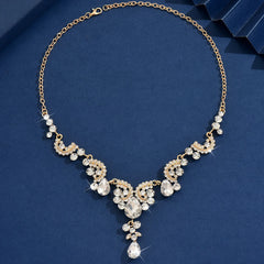 1PC Women's Fashion Water Drop Pendant Necklace Jewelry Light Luxury Style Suitable for detail view