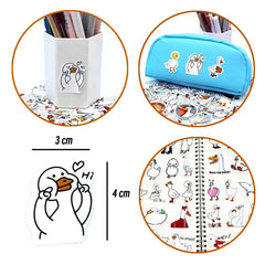 Kawaii Call Duck Stickers 10/50/100pcs | Cute Cartoon Decals for Kids DIY Laptop Scra alternate view
