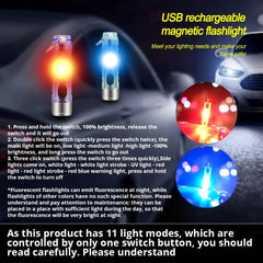 Mini Keychain Light | Portable LED Flashlight with USB Charging alternate view