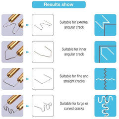 Stainless Steel Plastic Welder Hot Rivet Staples | Bumper Welding Staples Kit close-up view