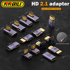 NNBILI HDMI 2.1 Cable Adapter | Mini Micro HDMI to HDMI Converter 48Gbps 8K@60Hz