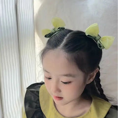 2PCS New Fashion Fresh Yarn Three-dimensional Cute Bow Hair Clips Girls Hairpins Hair Ac detail view