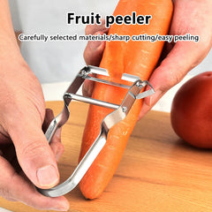 Stainless Steel Peeler | 2-in-1 Kitchen Fruit and Vegetable Slicer alternate view