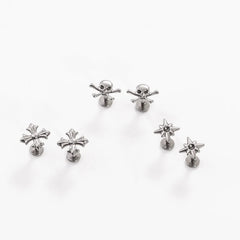 G23 Titanium Cross Lip Piercing 16G Gothic Skull Labret Tragus Helix Cartilage Nose Jewelry Body Pie