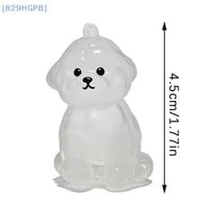 Clear Puppy Hair Memorial Keepsake Capsule Pet's Dog Fur Container DIY Pendant Keychain detail view