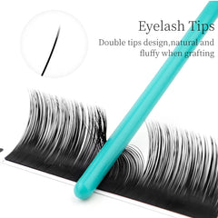 Winky Beauty Professional Flat Lashes Extension | Ellipse Split Tip Soft Lashes close-up view