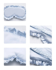 Silk Ruffle Sleep Eye Mask | Soft Blackout Eye Covers for Better Sleep close-up view