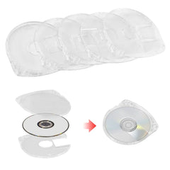 5Pcs Transparent PSP Game Disc Replacement Shells | Protective UMD Case Covers detail view