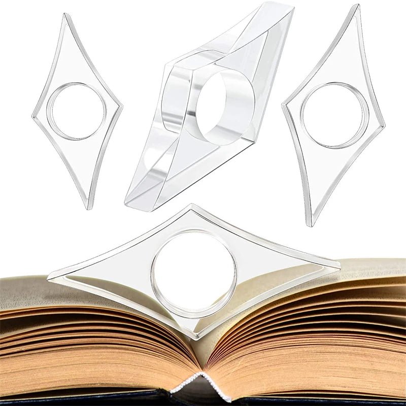 Acrylic Thumb Book Support Book Page Holder Bookmark School Office