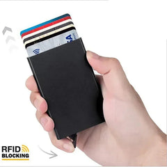 RFID Blocking Metal Wallet | Slim Pop Up Card Holder for Men and Women alternate view