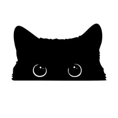 1 piece Hot Car Sticker Accessories Poor Cat Is Stealing with Big Eyes Watch Vinyl Car Styling Cover Waterproof PVC