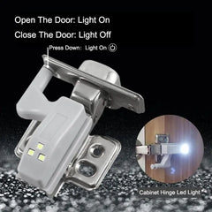 10-1PC LED Inner Hinge Lamp | No Battery Under Cabinet Lights with Auto Sensor close-up view