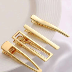 3Pcs/set Korean Metal Hairpins for Women Simple Hollow Out Bangs Side Clips Gold Color Hairgrip Broken Hair Accessories Headwear
