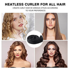 Heatless Curling Rod Headband | No Heat Hair Curler for Soft Sleeping Curls close-up view