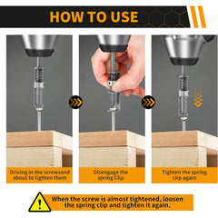 Spring Loaded Screw Holder Bit | Phillips Anti-drop Screwdriver Bit Holder close-up view