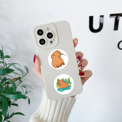 Cute Plump Capybara Cartoon Stickers | 100-500pcs Kawaii Animal Sticker Set for DIY Scra detail view
