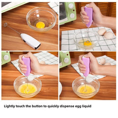 Dual Gear Mini Whisk 3000 RPM Cordless Cream Whipper | Quiet Baking Essential Gift close-up view