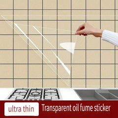Plastic Electrostatic Wall Film | Waterproof, Oil-Proof Kitchen Tile Protector close-up view