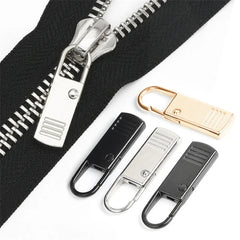 5pcs black Detachable Zipper Pull, Replacement Zipper Accs For jeans & Backpack, sewin close-up view