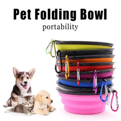 Collapsible Silicone Pet Bowl Travel Folding Dog Food Water Bowl