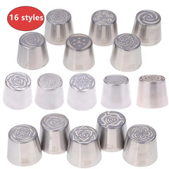 1Pc Stainless Steel Russian Piping Tips Christmas Cake Icing Frosting Nozzles For Cup alternate view