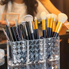 3 Slots Makeup Brush Holder Makeup Organizer Cosmetic Storage Box Lipstick Eyebrow Penci detail view