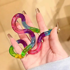 Deformable Rope Fidget Toy Rainbow Anti Stress