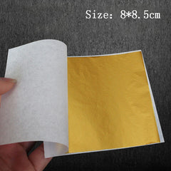 100 Sheets Pure 24K Gold Foil Leaf | For Food Decorations, Gilding, and DIY Crafts detail view