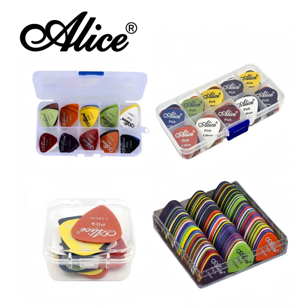 Alice 12/24/50/100 Pcs Mixed ABS Guitar Picks, Multicolor Premium Plastic Plectrum for Electric Guit