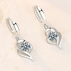 925 Sterling Silver New Woman Fashion Jewelry High Quality Blue Pink White Purple Crys close-up view