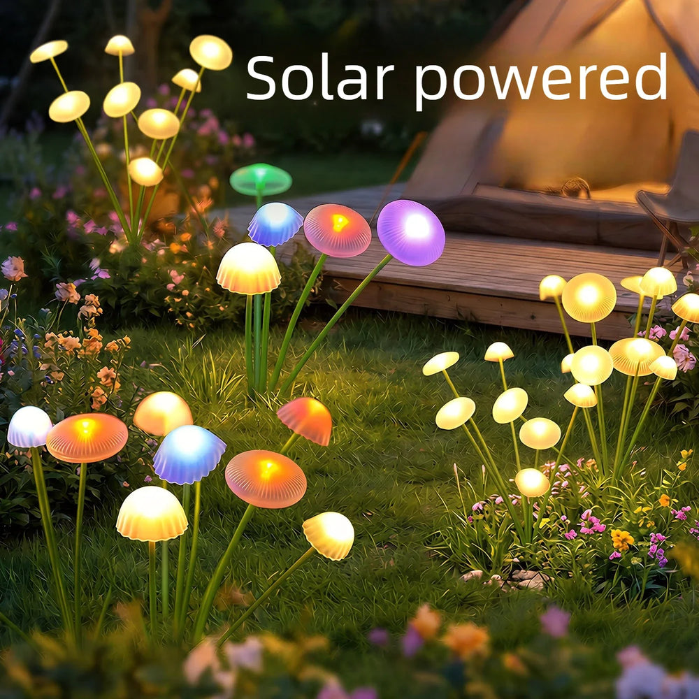 Solar Garden Light Dual Mode LED Solar Mushroom Lamp Waterproof