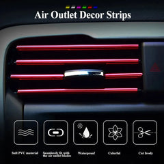 10Pcs 20cm Car Air Conditioner Outlet Decorative U Shape Moulding Trim Decor Strips Car detail view